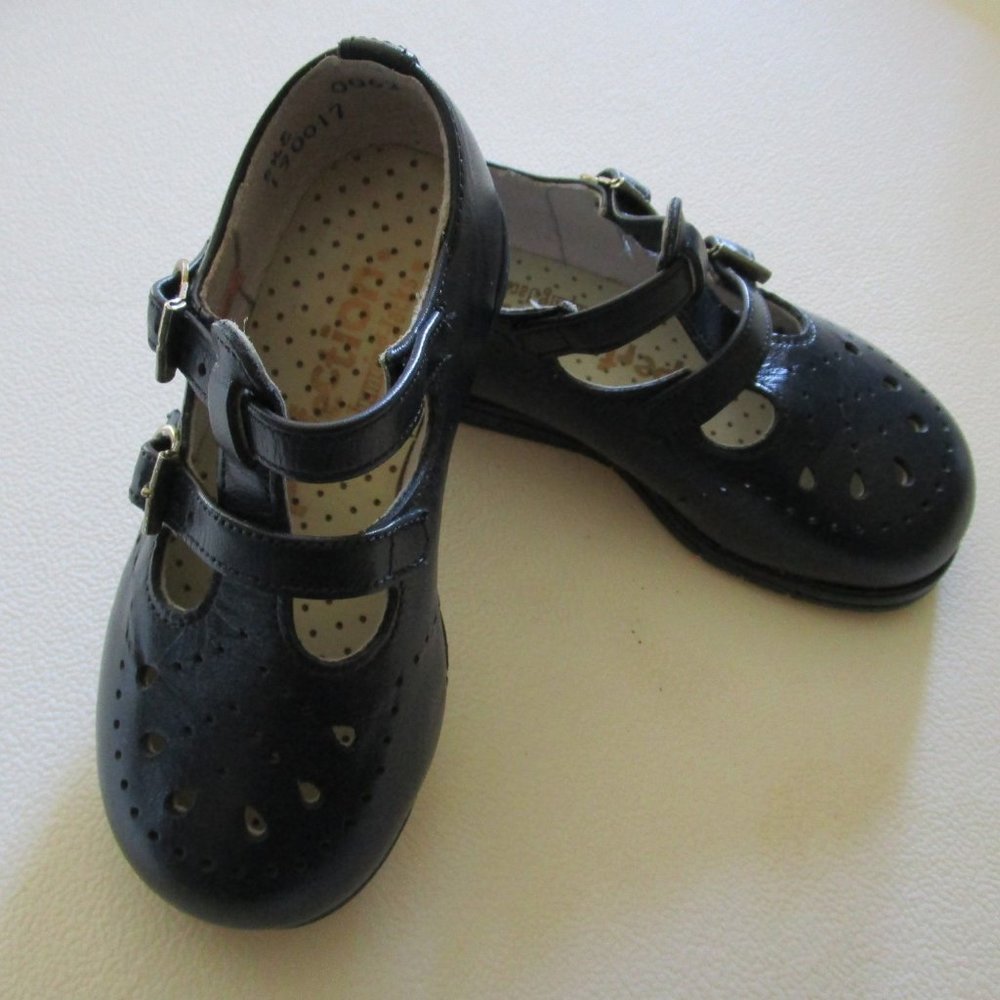Perfection by JJ Lil Bit Toddler Shoes Navy  New